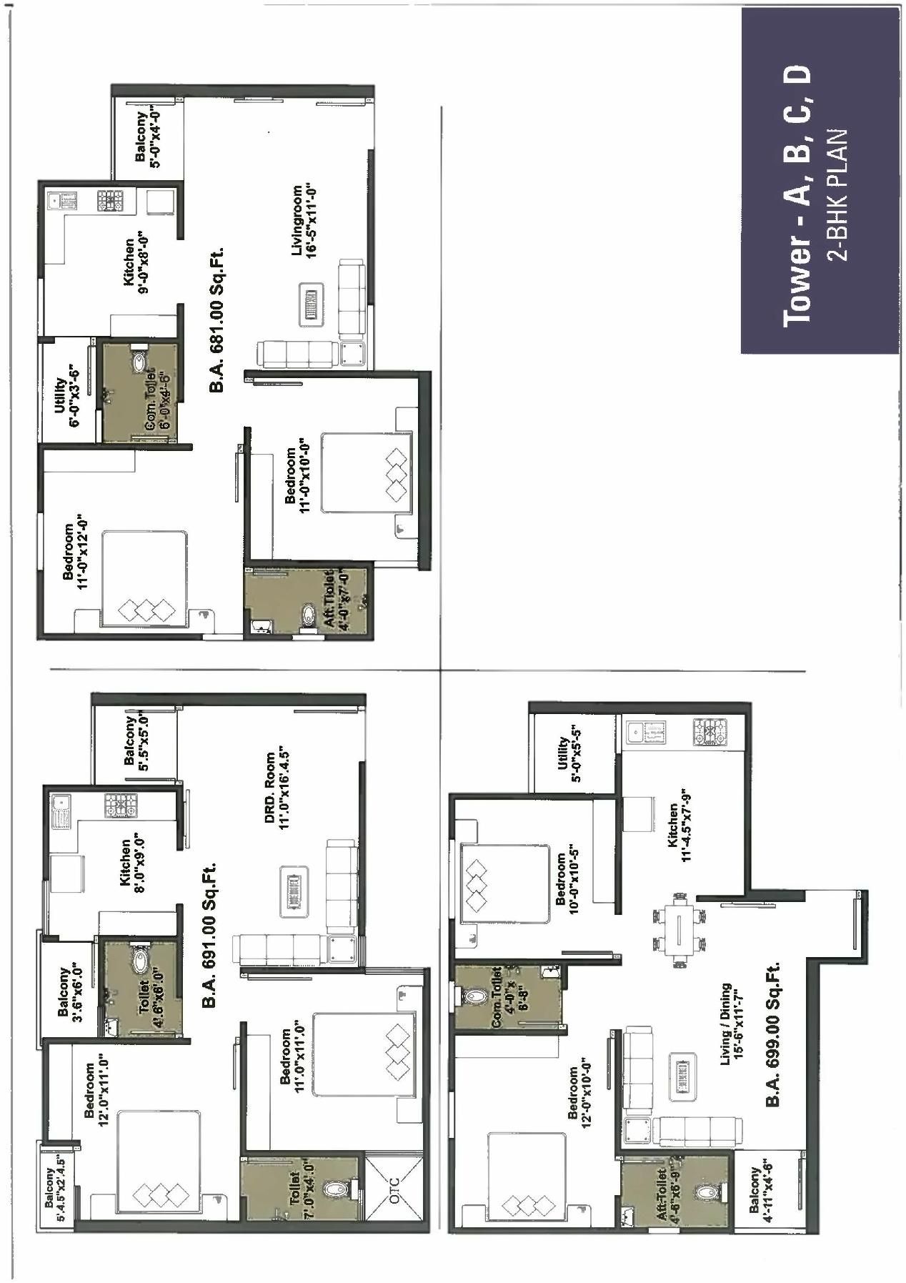 Layout of real estate project Vakratund Enclave located at Kalali, Vadodara, Gujarat