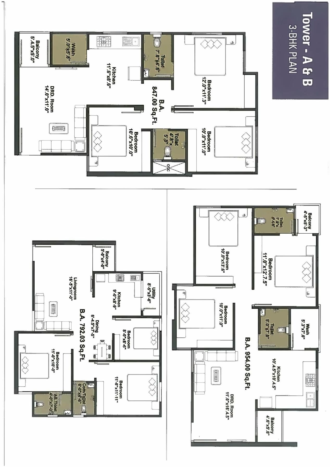 Layout of real estate project Vakratund Enclave located at Kalali, Vadodara, Gujarat