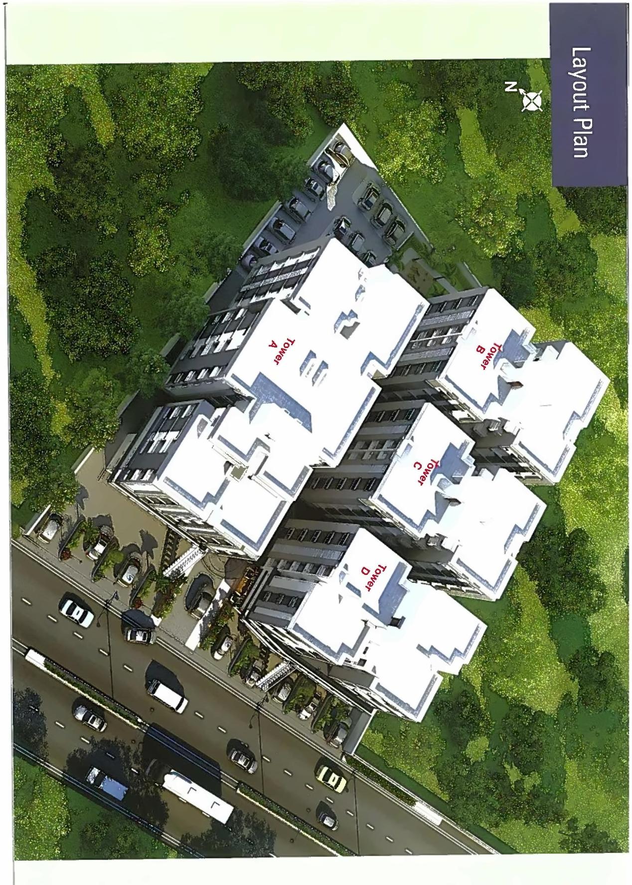 Layout of real estate project Vakratund Enclave located at Kalali, Vadodara, Gujarat