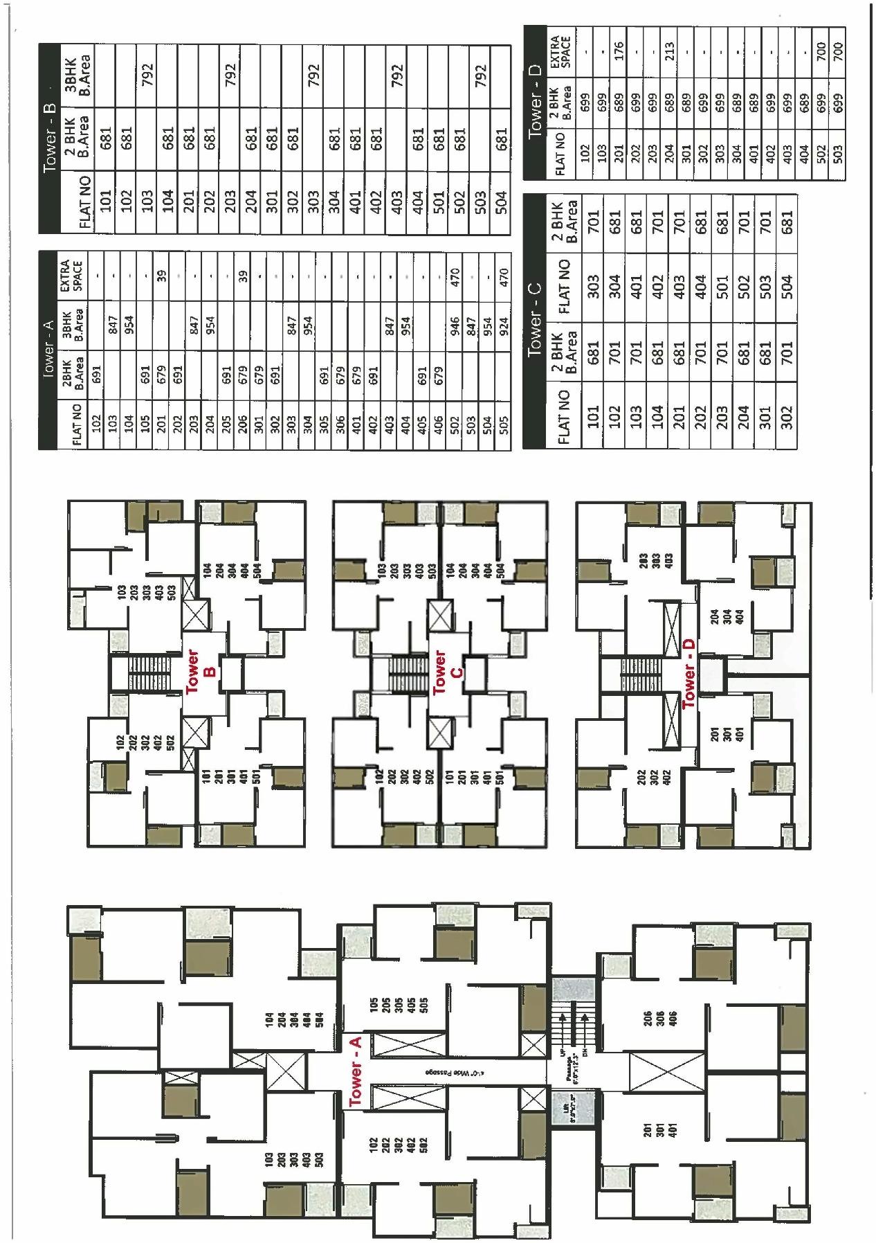 Layout of real estate project Vakratund Enclave located at Kalali, Vadodara, Gujarat