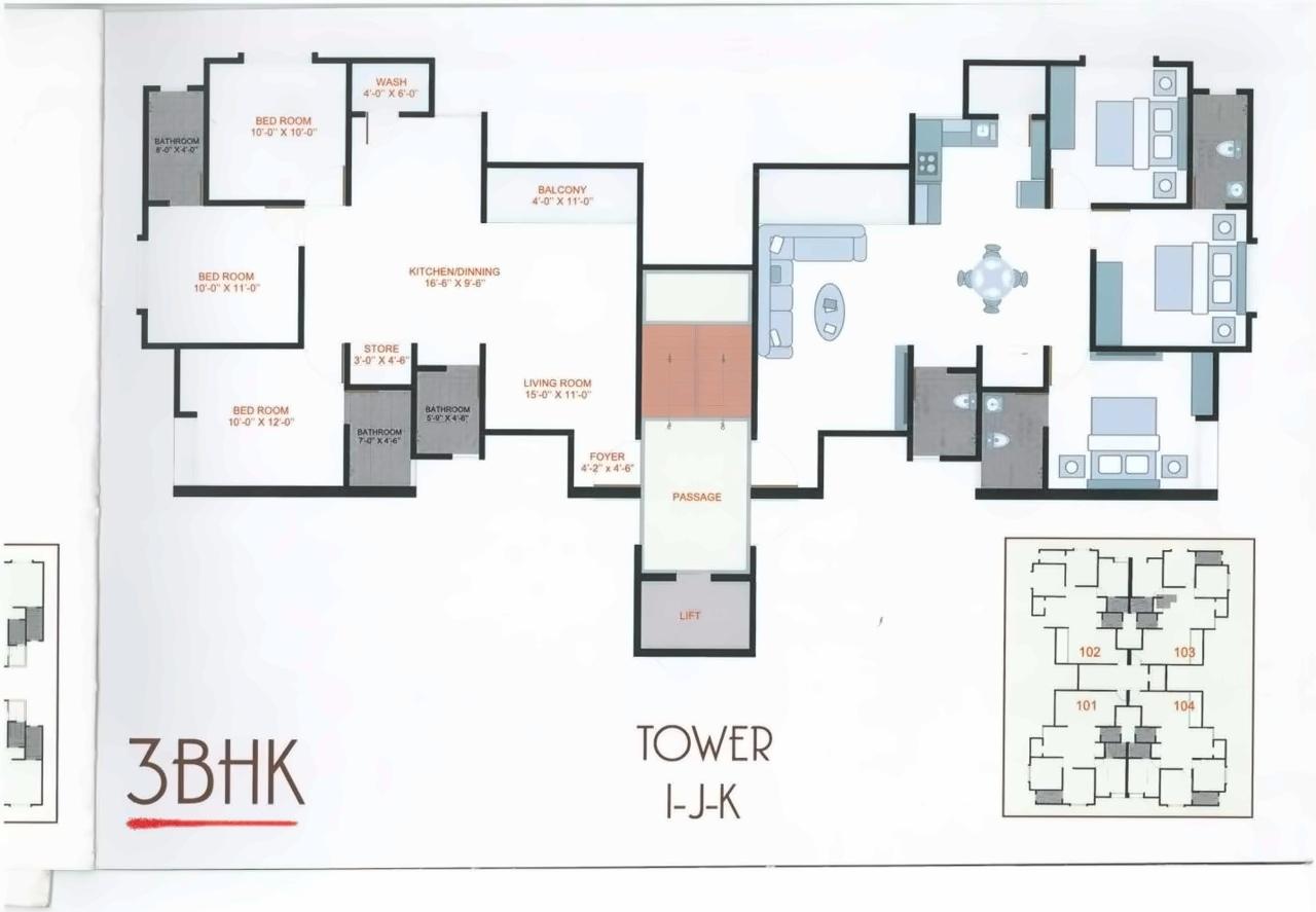 Layout of real estate project Vakratund Residency located at Tarsali, Vadodara, Gujarat