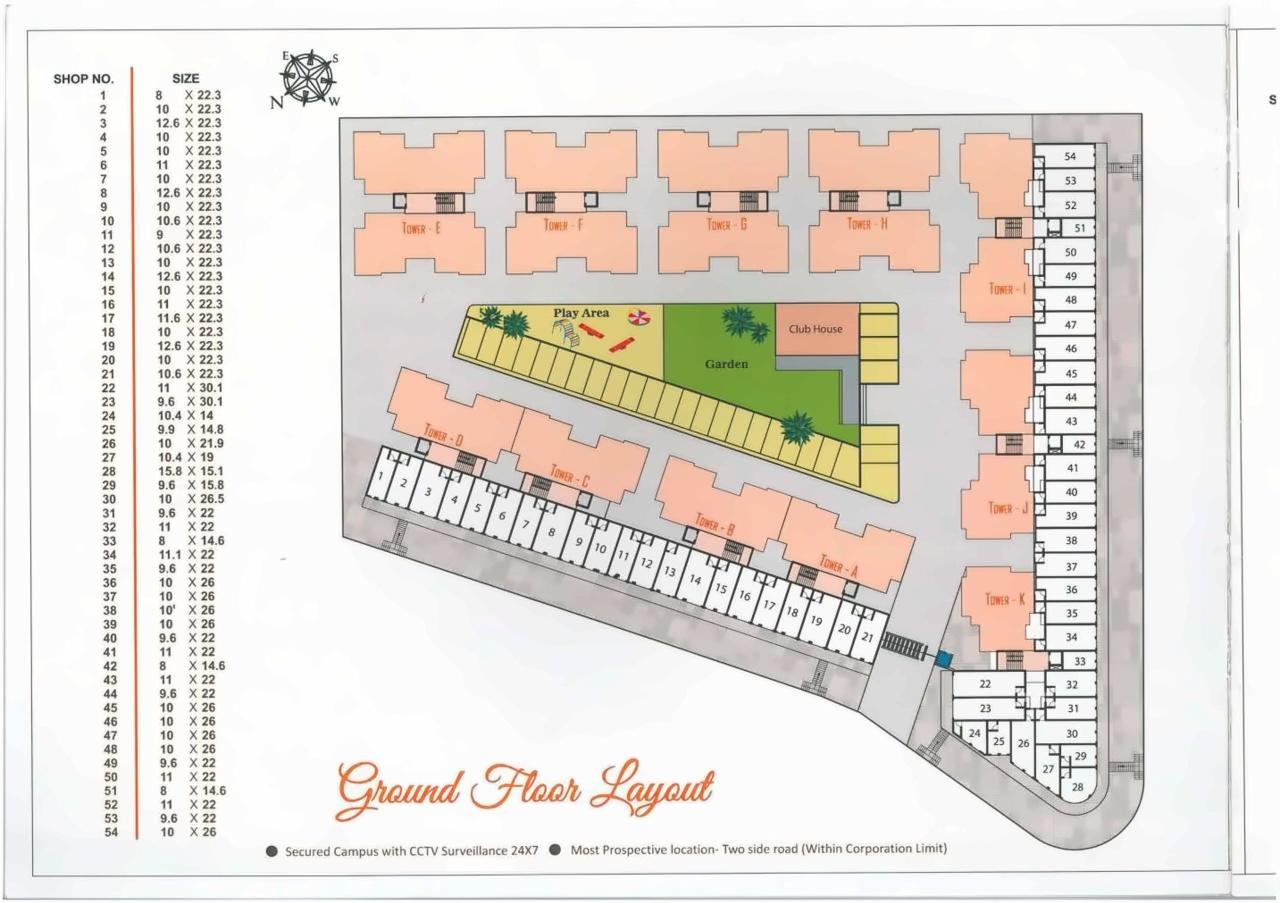 Layout of real estate project Vakratund Residency located at Tarsali, Vadodara, Gujarat