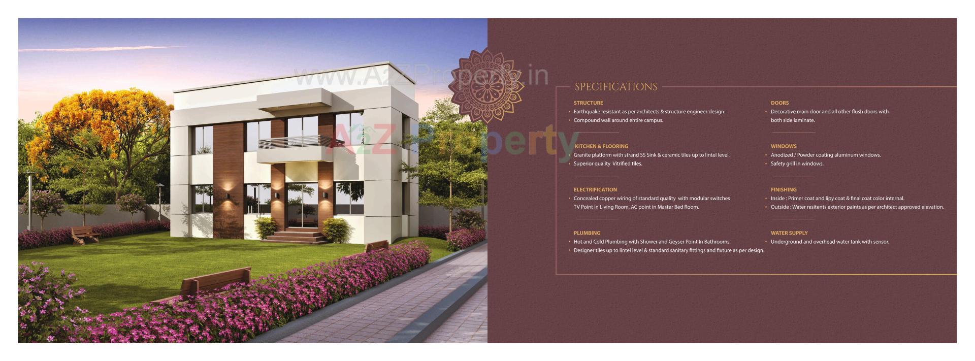 3D Elevation of real estate project Vallabh Aangan located at Bapod, Vadodara, Gujarat