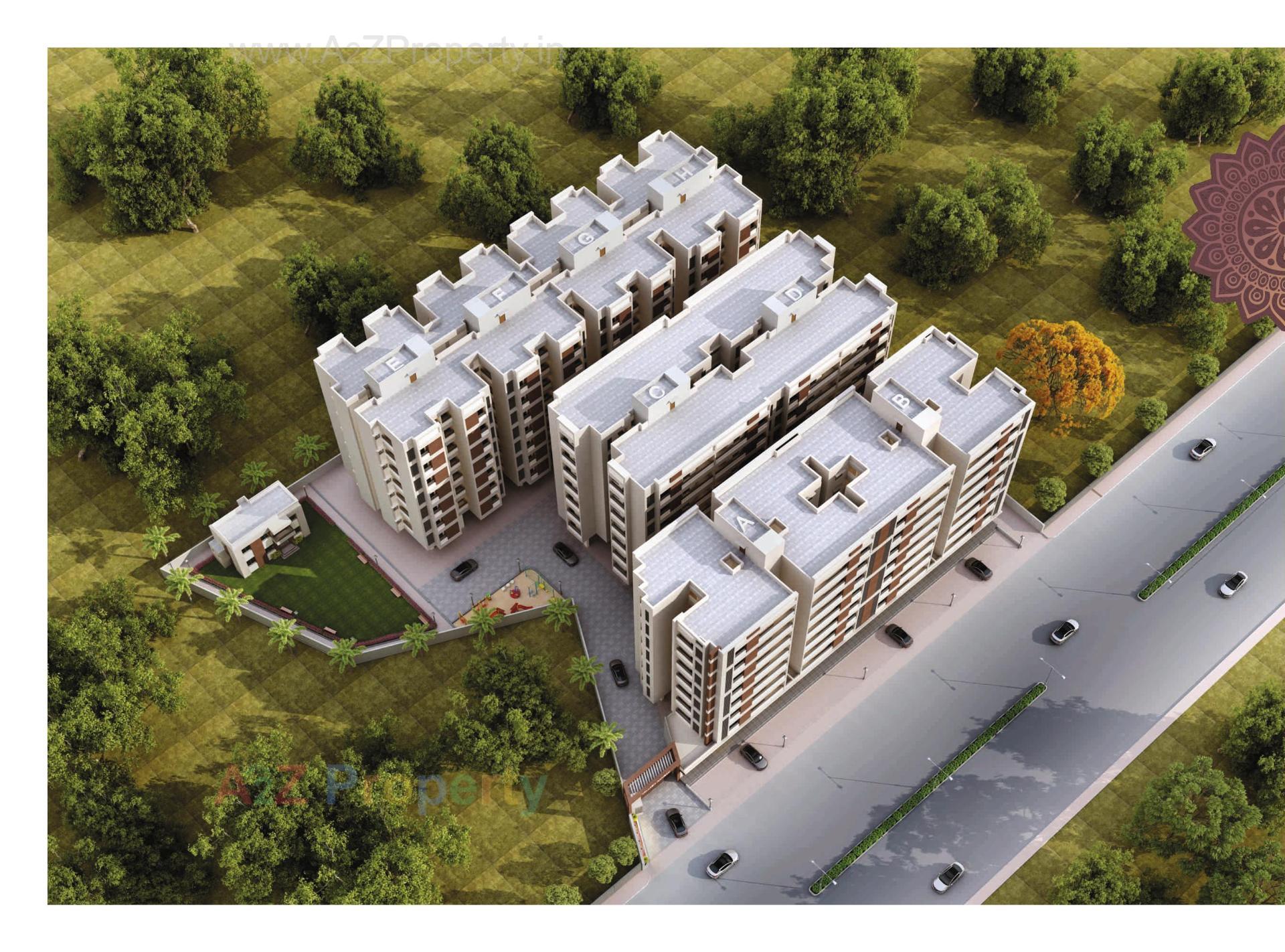 3D Elevation of real estate project Vallabh Aangan located at Bapod, Vadodara, Gujarat