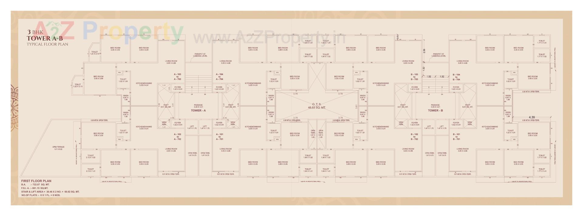 Layout of real estate project Vallabh Aangan located at Bapod, Vadodara, Gujarat