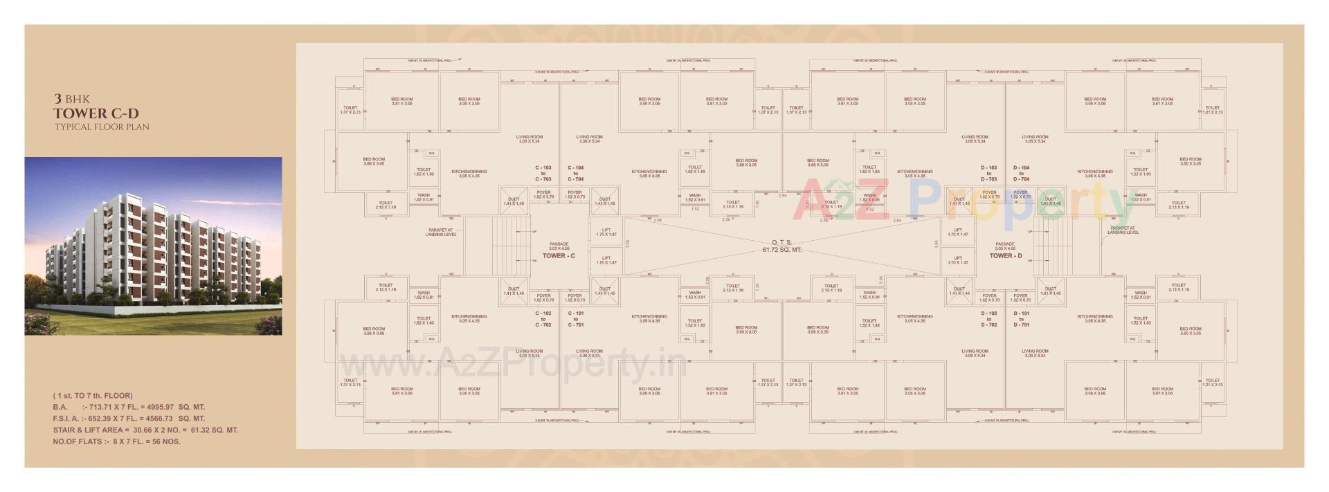 Layout of real estate project Vallabh Aangan located at Bapod, Vadodara, Gujarat