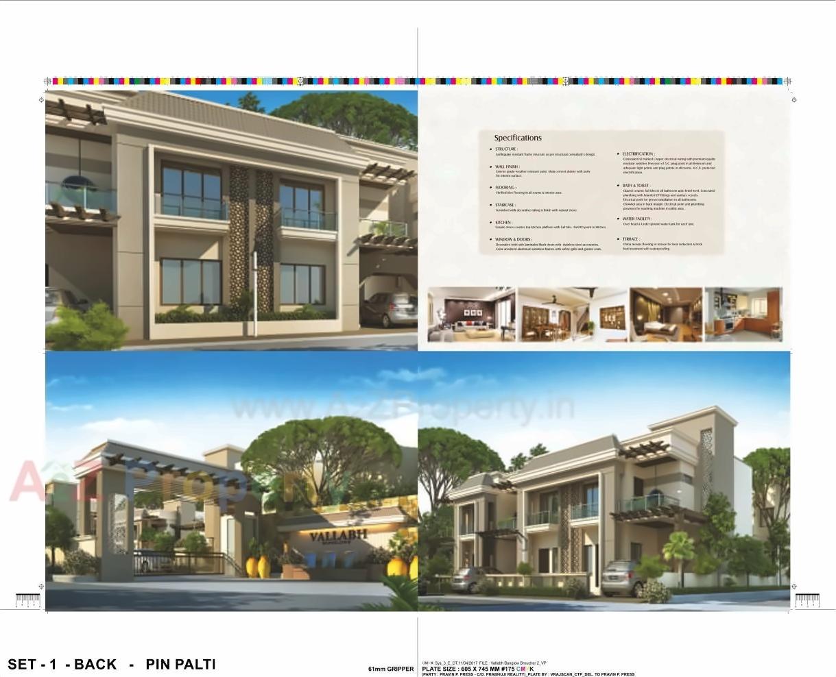 3D Elevation of real estate project Vallabh Bunglows located at Savad, Vadodara, Gujarat