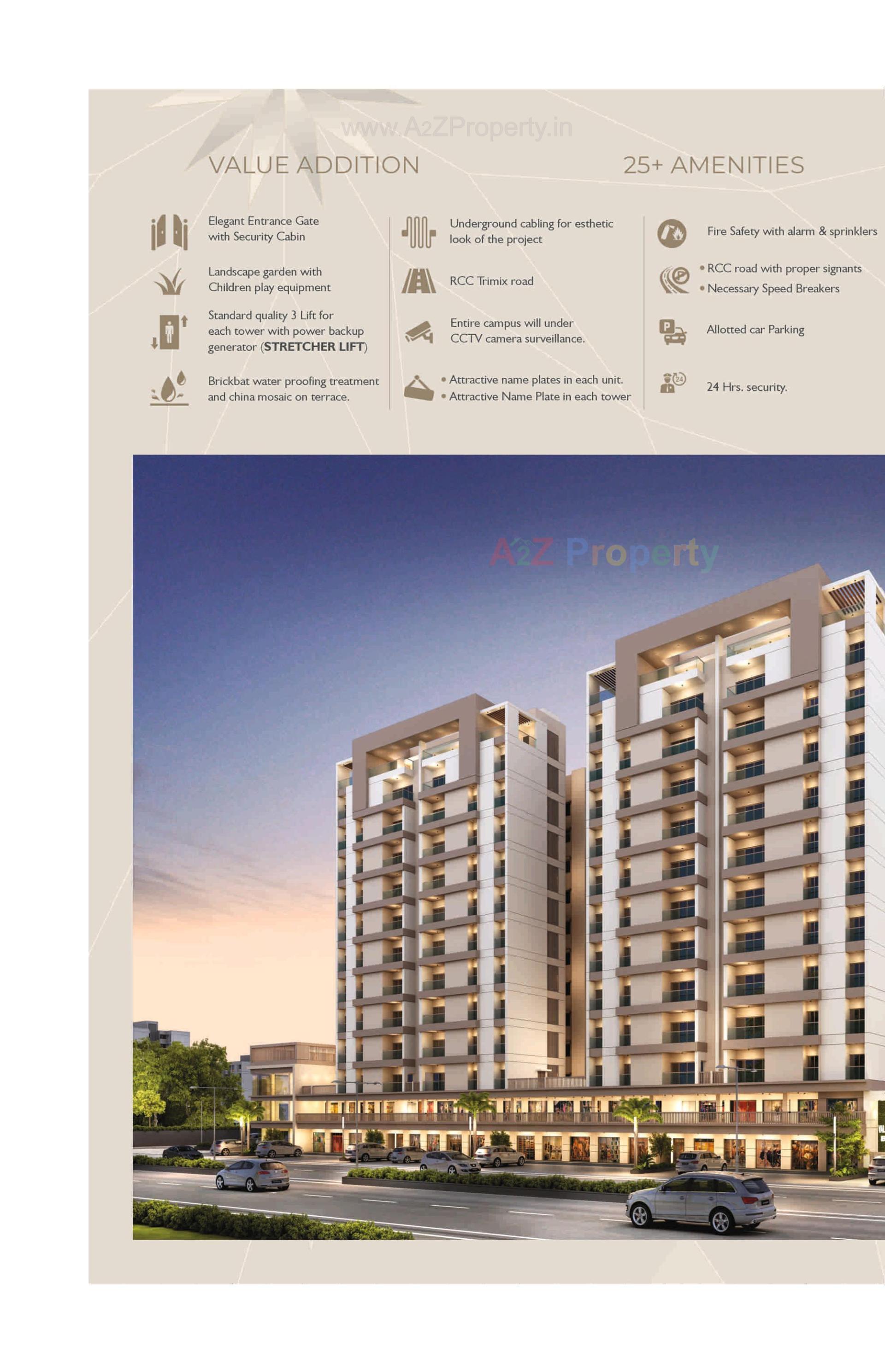 3D Elevation of real estate project Vallabh Heights located at Kapurai, Vadodara, Gujarat