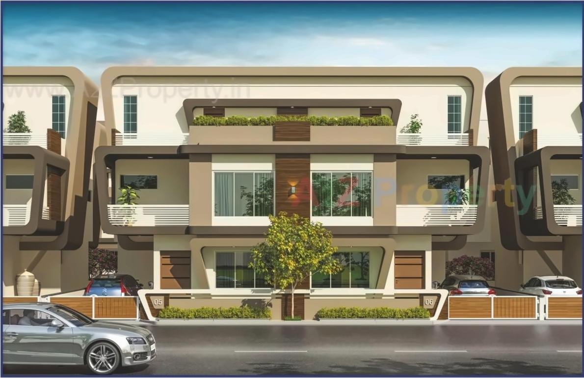3D Elevation of real estate project Vallabh Orchid located at Savad, Vadodara, Gujarat