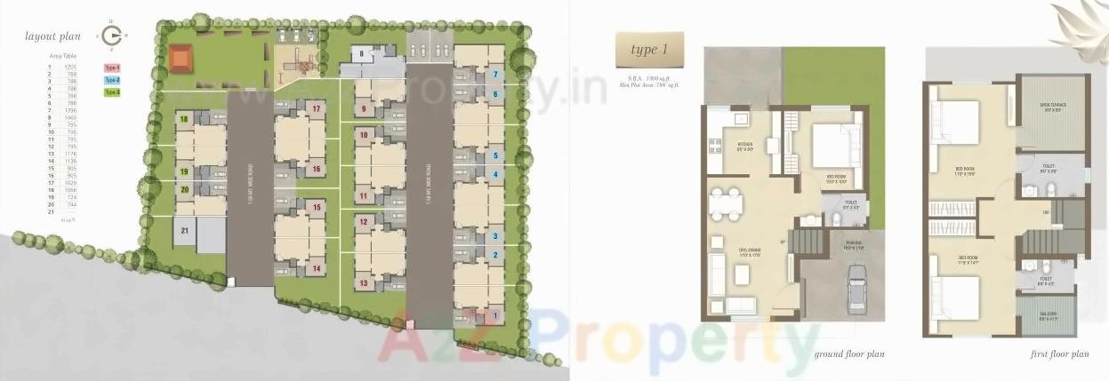Layout of real estate project Vallabh Vatika located at Vadsar, Vadodara, Gujarat