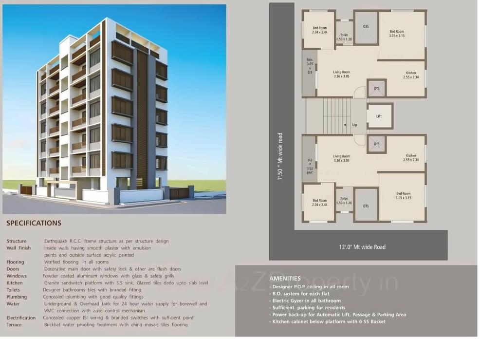 Layout of real estate project Vandan Avenue located at Gotri, Vadodara, Gujarat