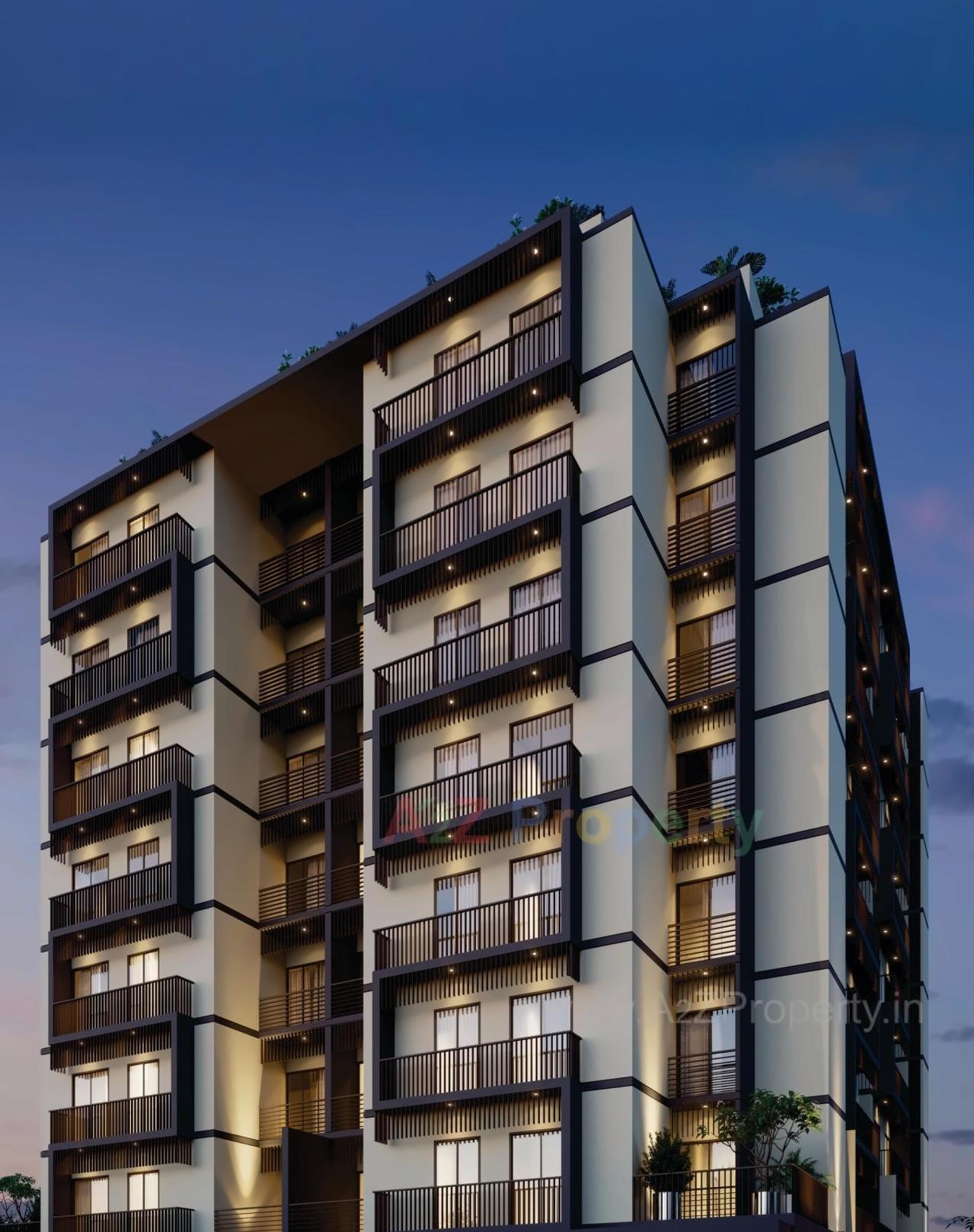 3D Elevation of real estate project Vandan Residency located at Jambuva, Vadodara, Gujarat