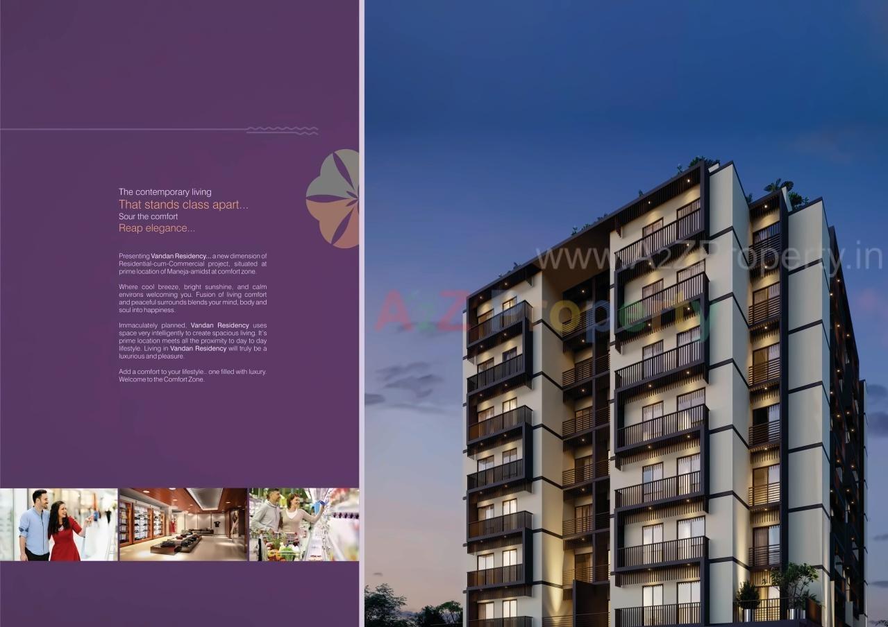 3D Elevation of real estate project Vandan Residency located at Jambuva, Vadodara, Gujarat