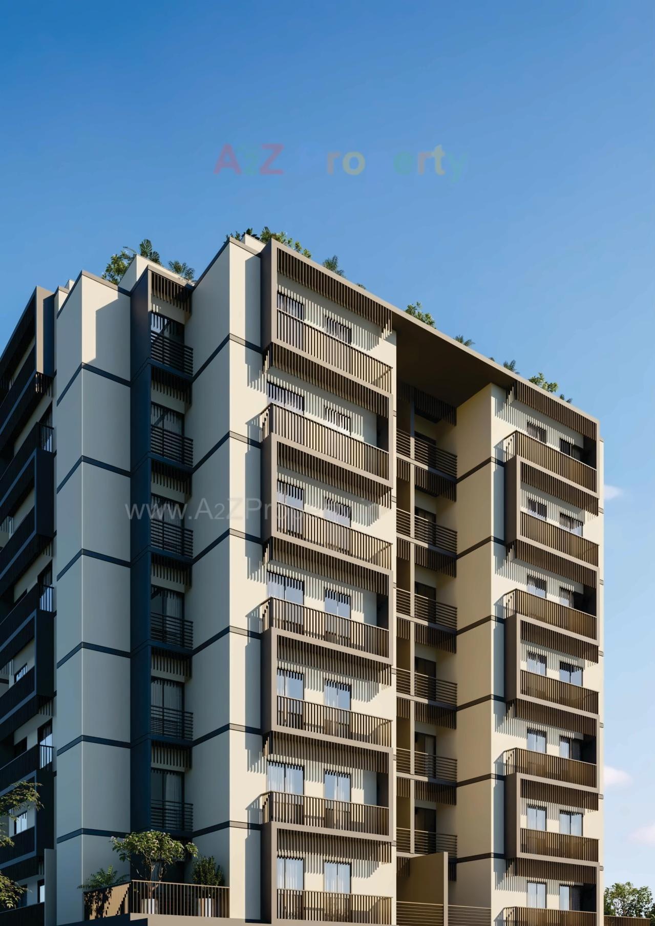 3D Elevation of real estate project Vandan Residency located at Jambuva, Vadodara, Gujarat