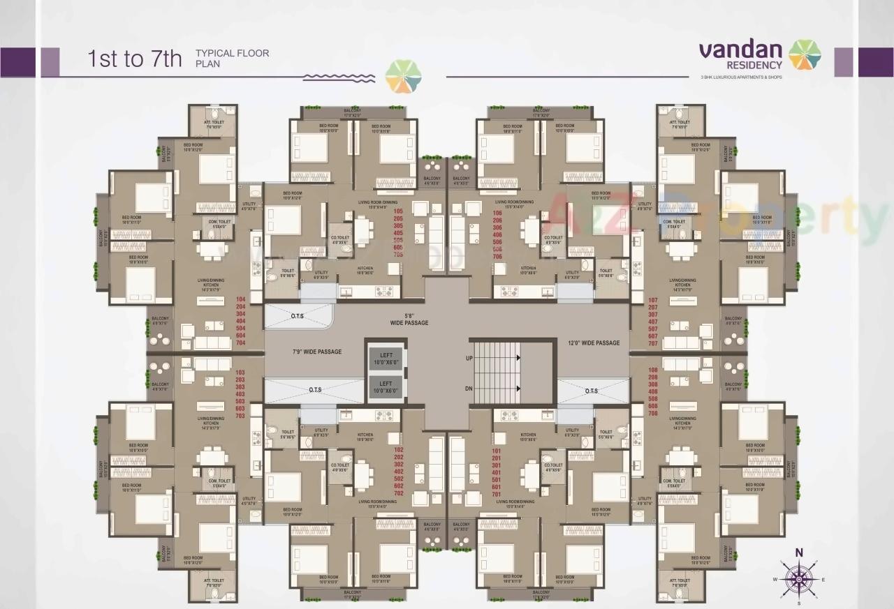 Layout of real estate project Vandan Residency located at Jambuva, Vadodara, Gujarat
