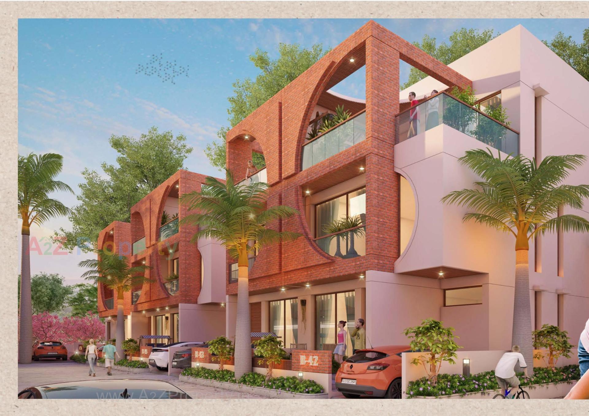 3D Elevation of real estate project Vani Villa located at Bil, Vadodara, Gujarat