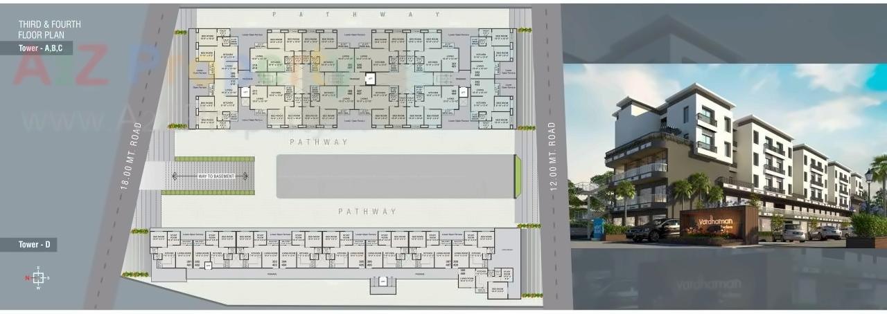 Layout of real estate project Vardhaman Enclave located at Atladara, Vadodara, Gujarat