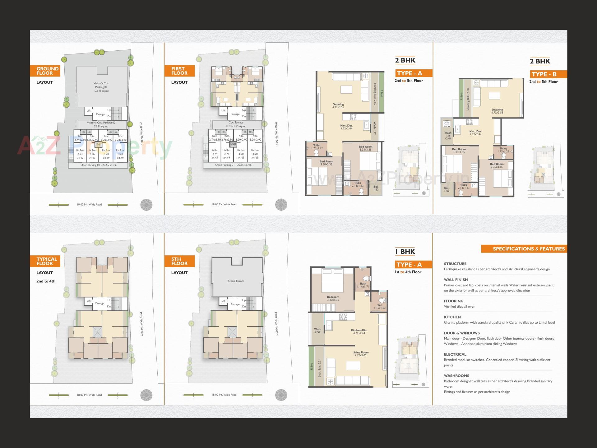 Layout of real estate project Varniraj Sparsh located at Tarsali, Vadodara, Gujarat