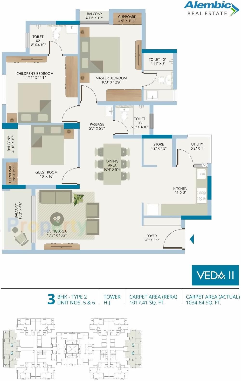 Layout of real estate project Veda Ii located at Chhani, Vadodara, Gujarat