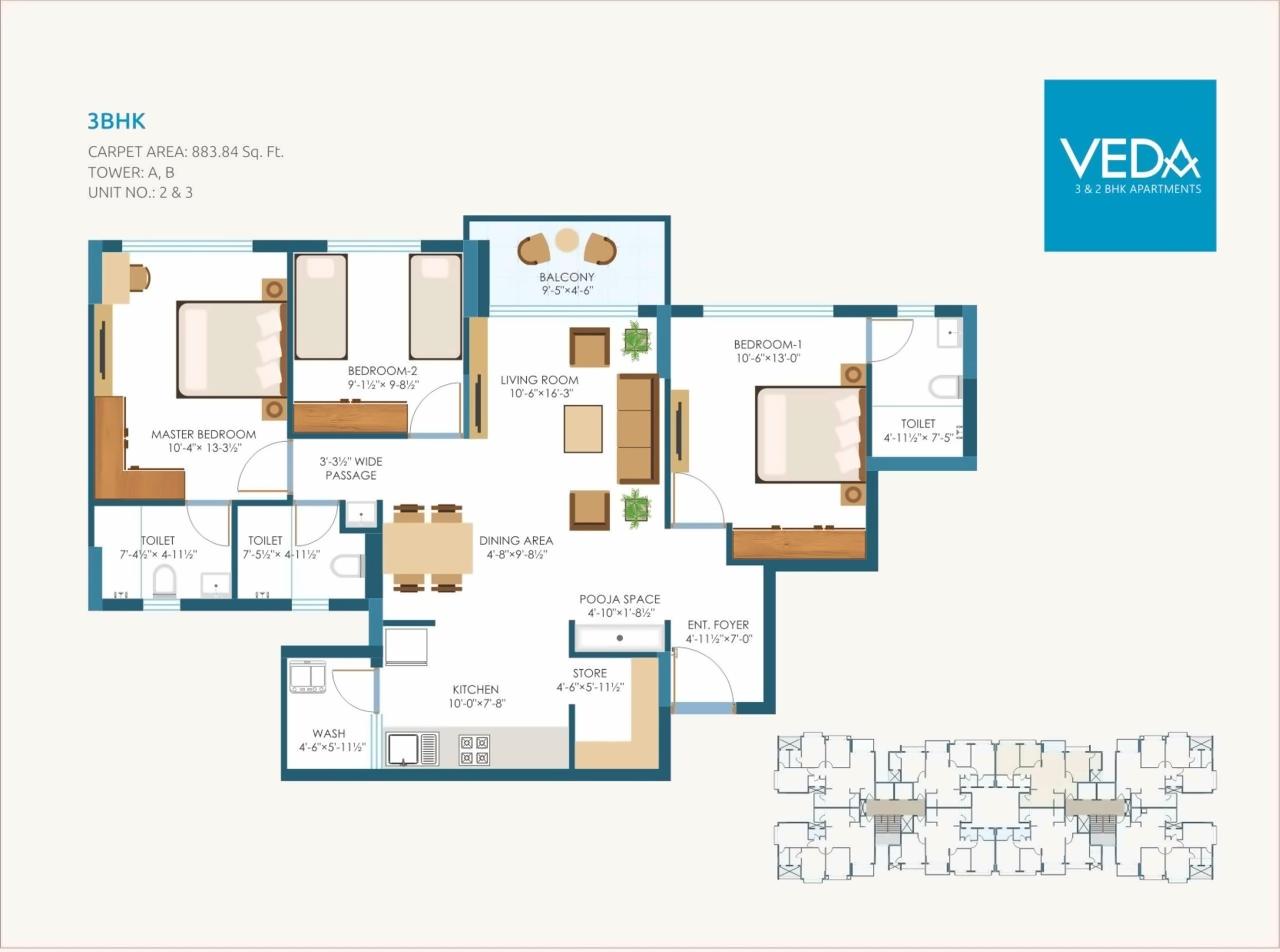 Layout of real estate project Veda located at Vadodara, Vadodara, Gujarat