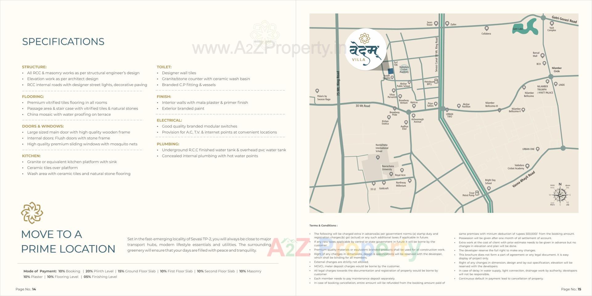  of real estate project Vedam Villa located at Sevasi, Vadodara, Gujarat
