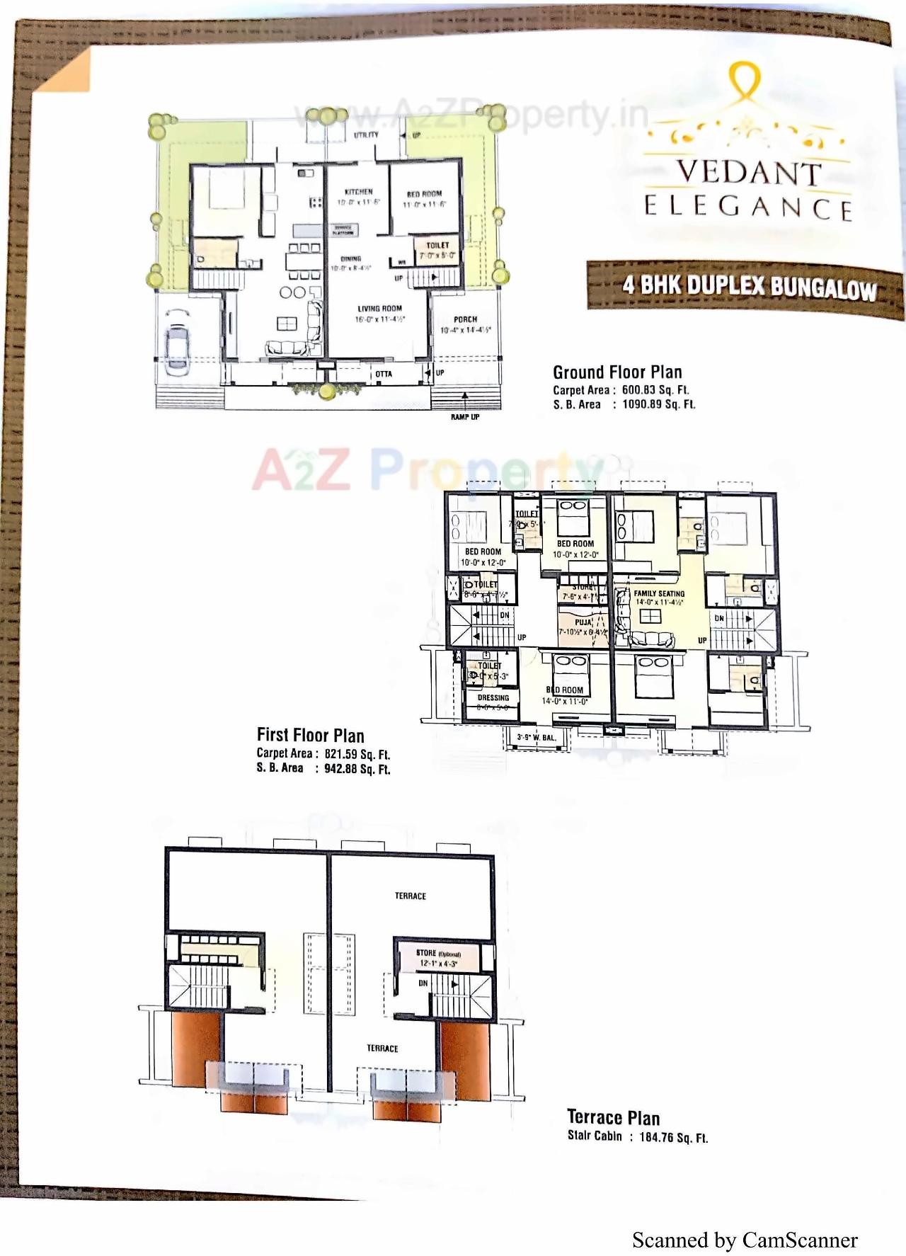 Layout of real estate project Vedant Elegance located at Kalali, Vadodara, Gujarat