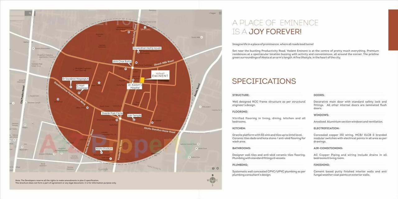  of real estate project Vedant Eminent located at Jetalpur, Vadodara, Gujarat