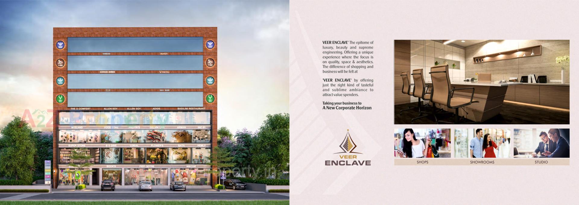 3D Elevation of real estate project Veer Enclave located at Manjalpur, Vadodara, Gujarat
