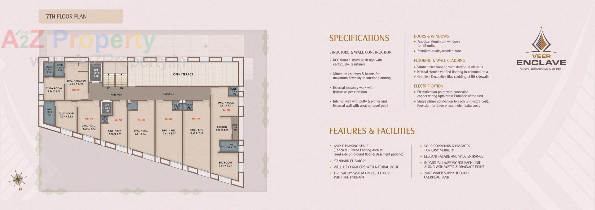 Layout of real estate project Veer Enclave located at Manjalpur, Vadodara, Gujarat