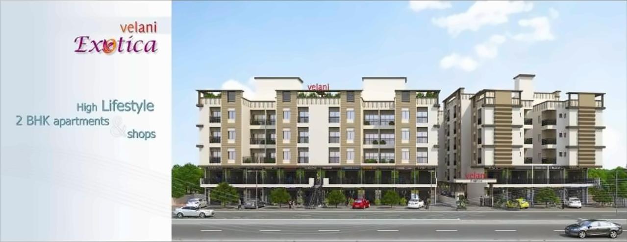 3D Elevation of real estate project Velani Exotica located at Kalali, Vadodara, Gujarat