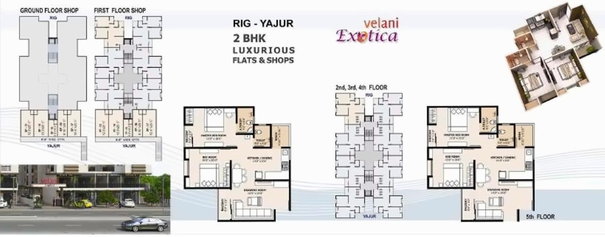 Layout of real estate project Velani Exotica located at Kalali, Vadodara, Gujarat