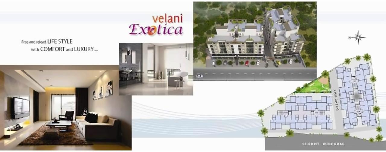 Layout of real estate project Velani Exotica located at Kalali, Vadodara, Gujarat