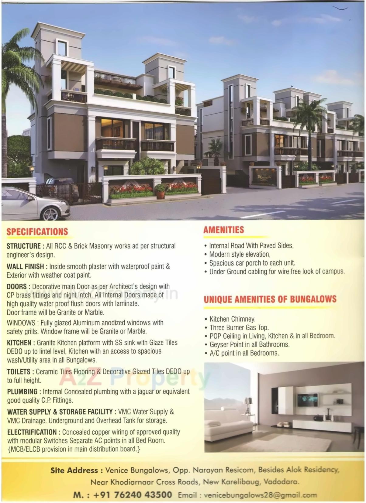  of real estate project Venice Bunglows located at Sayajipura, Vadodara, Gujarat