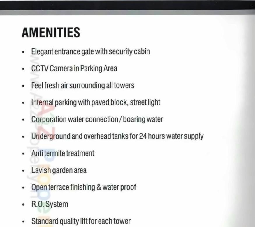 Amenities of Vhala Residency