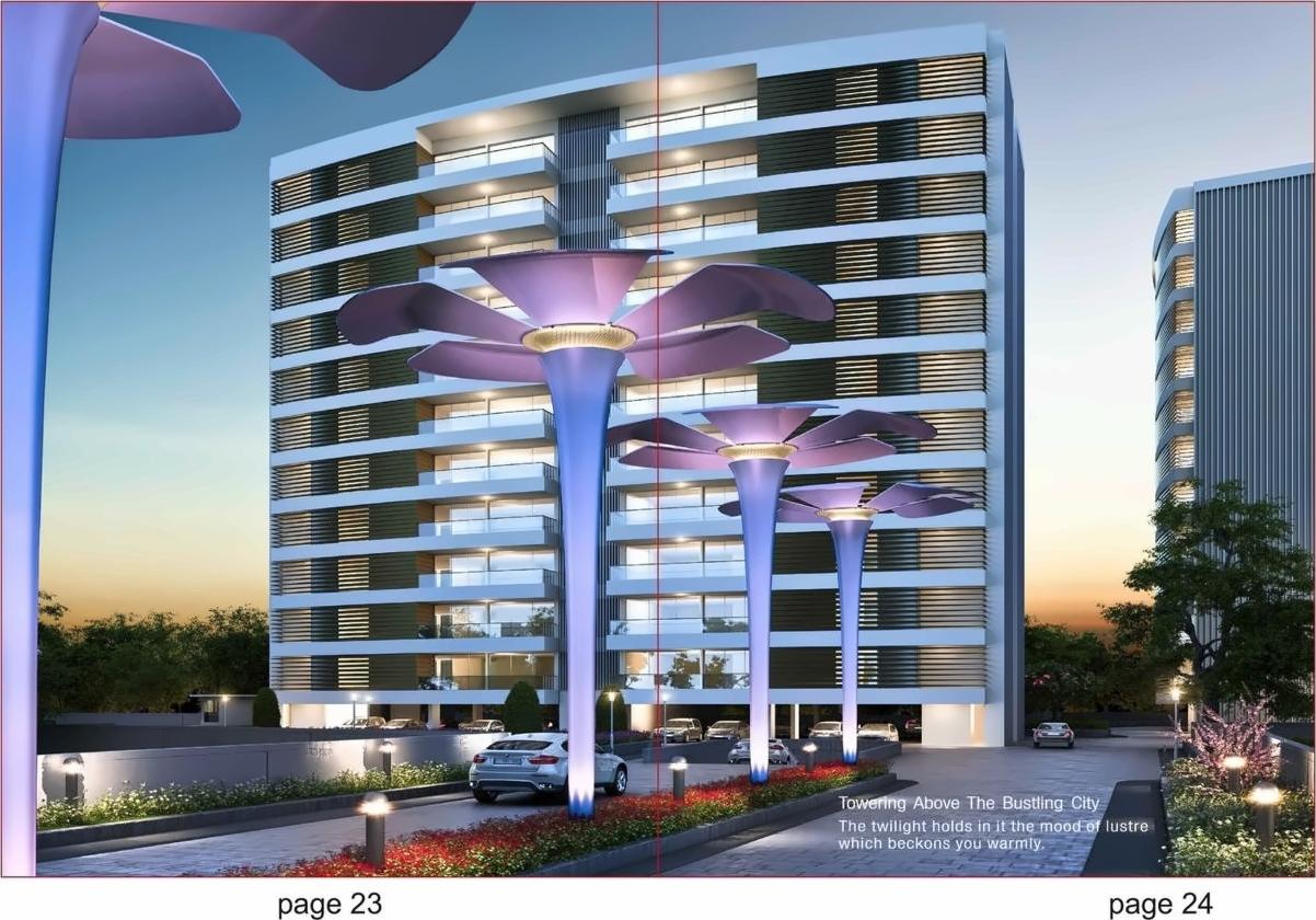 3D Elevation of real estate project Vicenza Highdeck located at Kalali, Vadodara, Gujarat