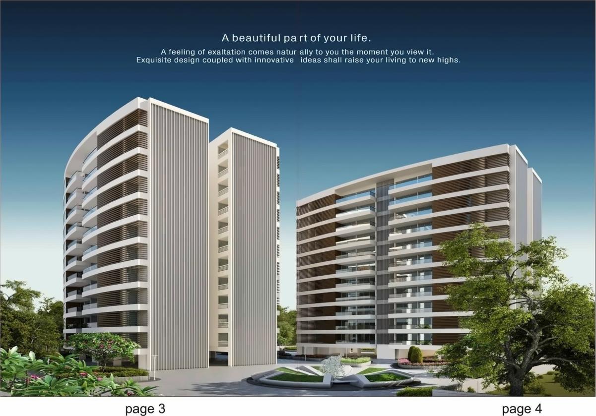 3D Elevation of real estate project Vicenza Highdeck located at Kalali, Vadodara, Gujarat