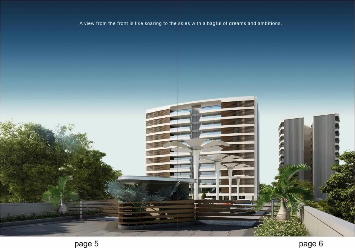 3D Elevation of real estate project Vicenza Highdeck located at Kalali, Vadodara, Gujarat