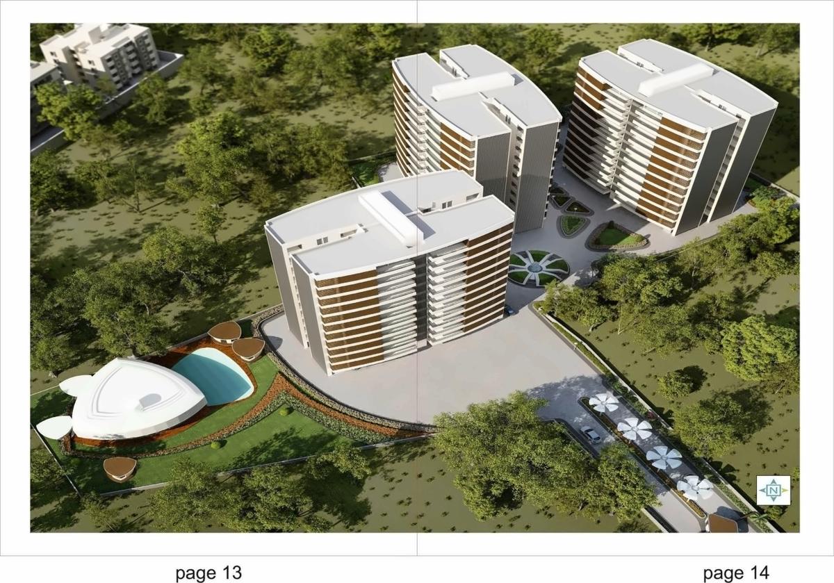 3D Elevation of real estate project Vicenza Highdeck located at Kalali, Vadodara, Gujarat