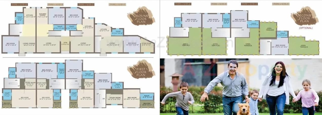 Layout of real estate project Viera Villas located at Sayajipura, Vadodara, Gujarat