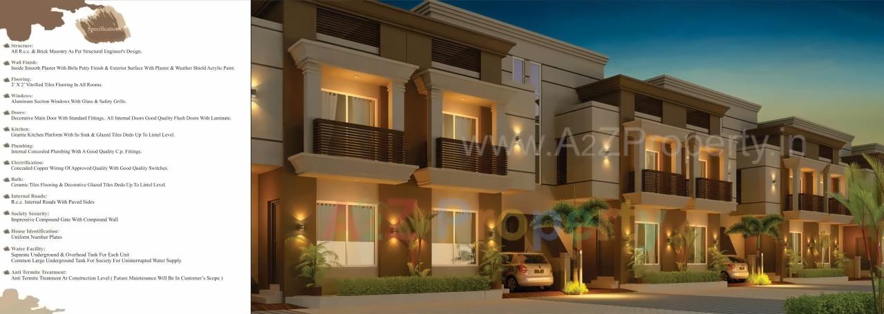 3D Elevation of real estate project Viera Villas located at Sayajipura, Vadodara, Gujarat