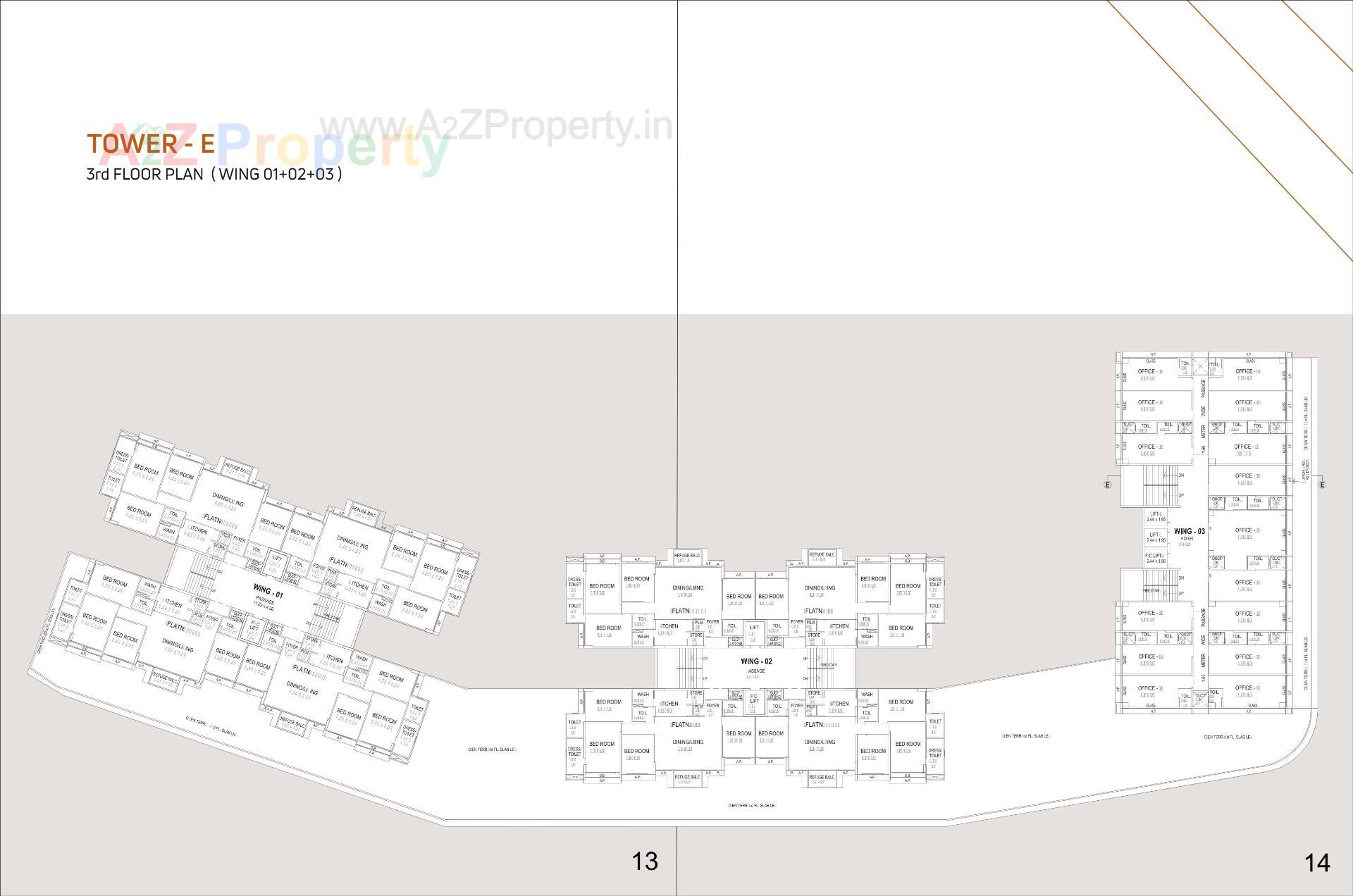 Layout of real estate project Vihav Central Business District located at Bhayli, Vadodara, Gujarat
