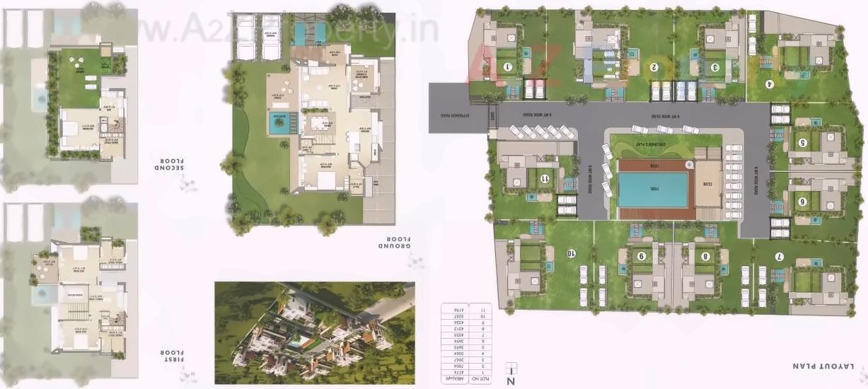 Layout of real estate project Villa Romentika located at Vadodara, Vadodara, Gujarat