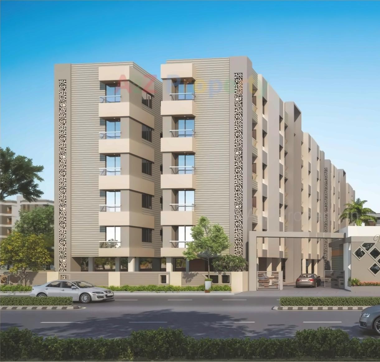 3D Elevation of real estate project Vinayak Paradise located at Sama, Vadodara, Gujarat