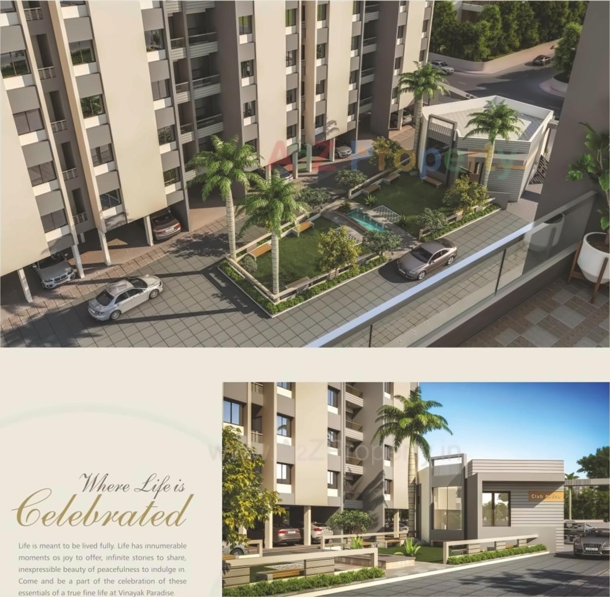 3D Elevation of real estate project Vinayak Paradise located at Sama, Vadodara, Gujarat