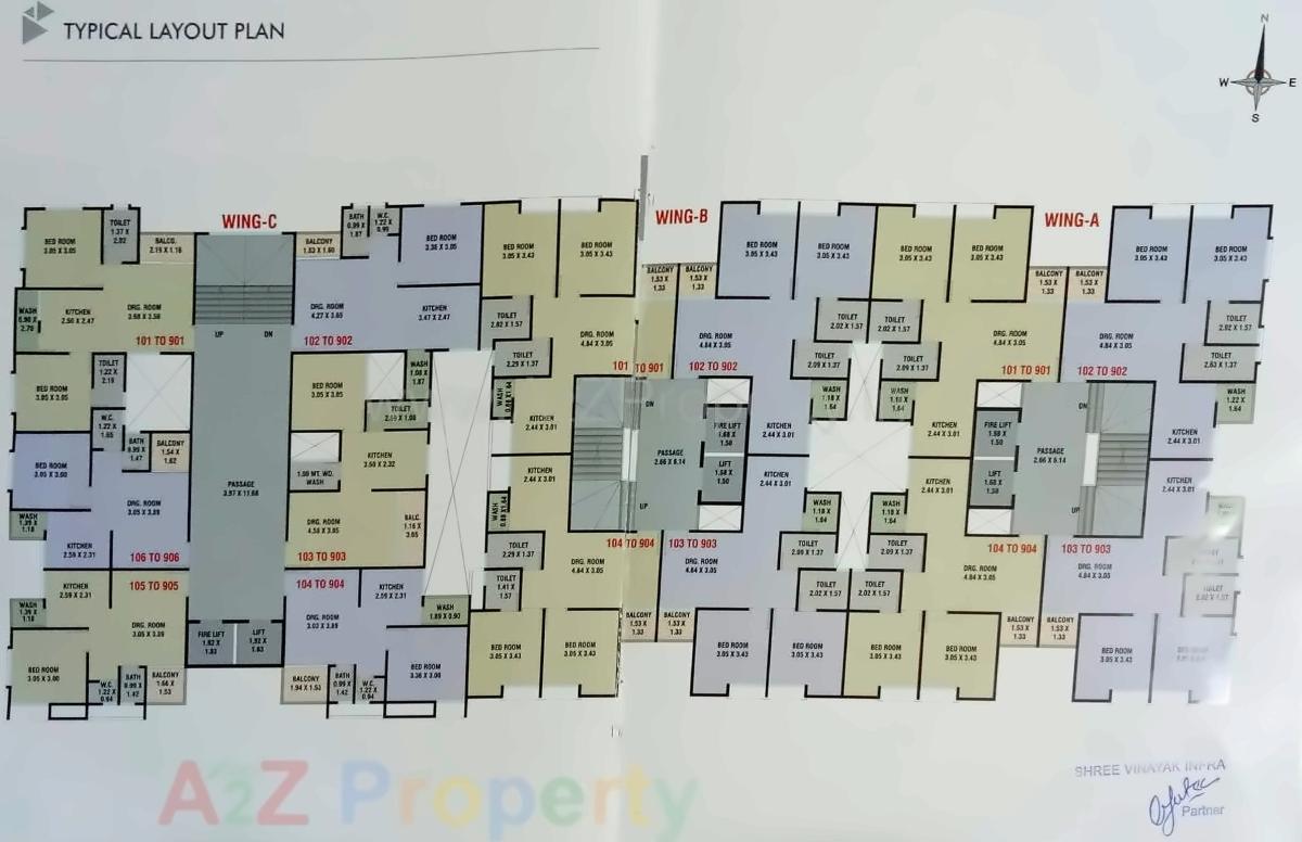 Layout of real estate project Vinayak Paradise located at Jambuva, Vadodara, Gujarat