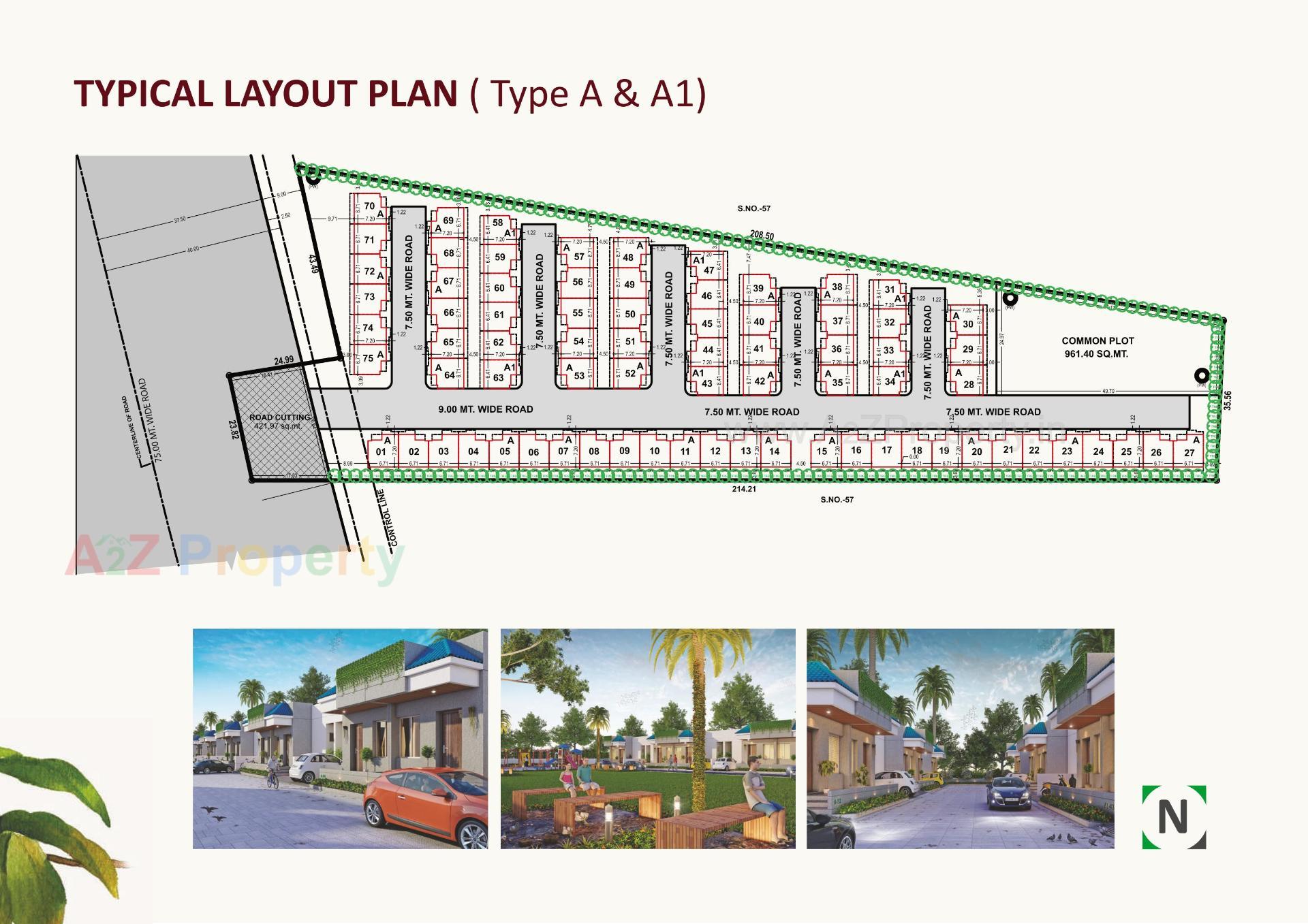 Layout of real estate project Vinayak Tenaments located at Jesangpura, Vadodara, Gujarat