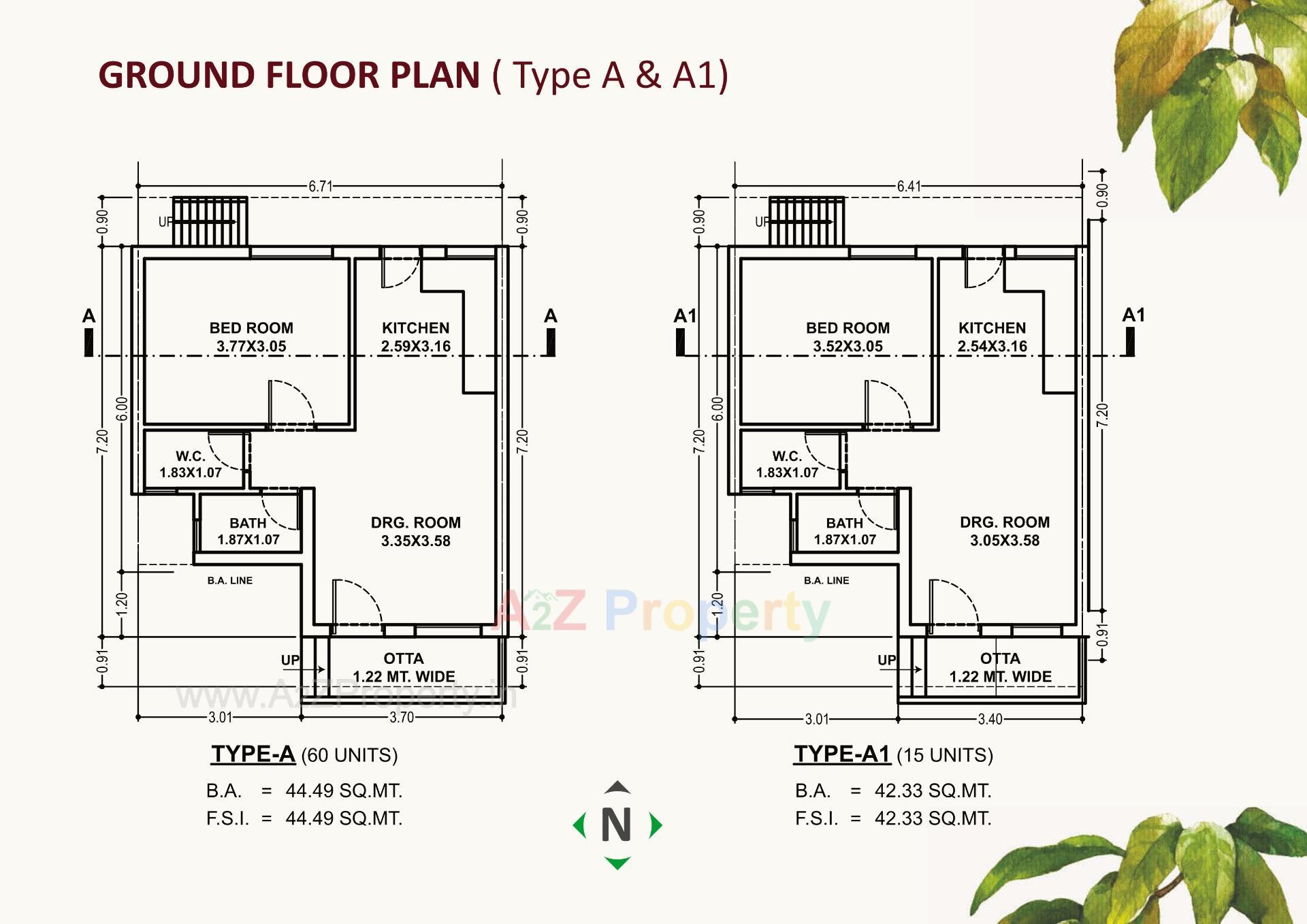 Layout of real estate project Vinayak Tenaments located at Jesangpura, Vadodara, Gujarat