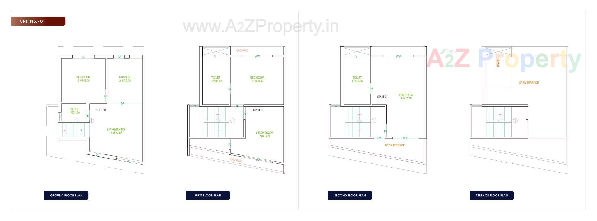 Layout of real estate project Vinayak Villa located at Ankhol, Vadodara, Gujarat