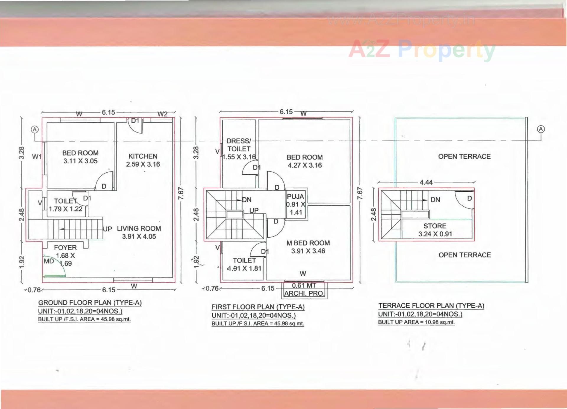 Layout of real estate project Vinayak Villa located at Kapurai, Vadodara, Gujarat