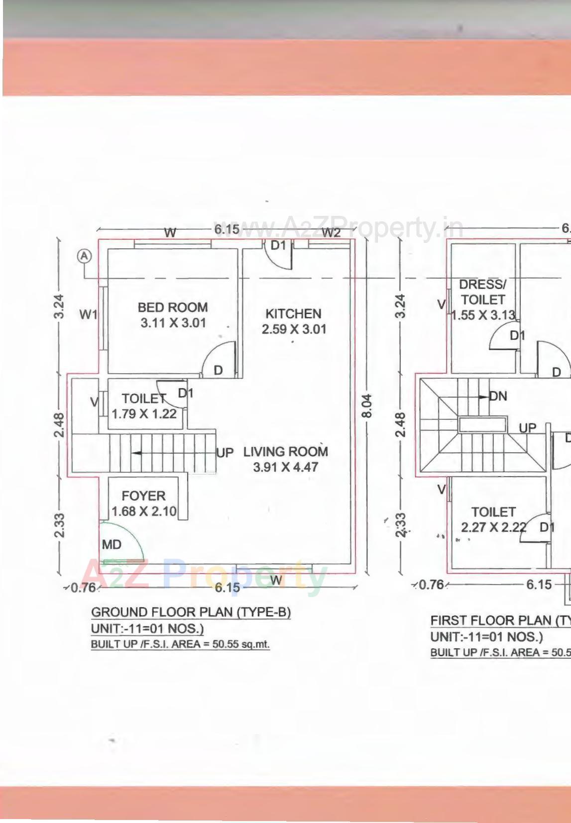 Layout of real estate project Vinayak Villa located at Kapurai, Vadodara, Gujarat